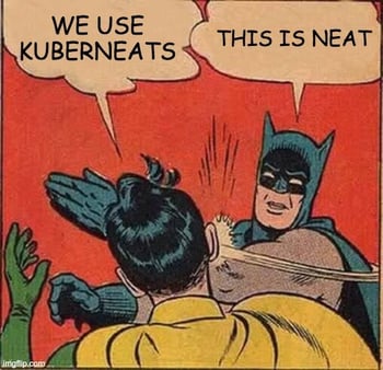 Batman's not on board with kuberneats