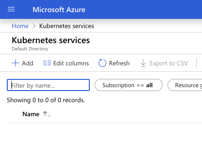 Adding a new Azure Kubernetes Service cluster