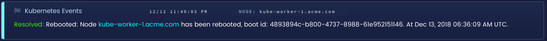 Node reboot detected in Blue Matador
